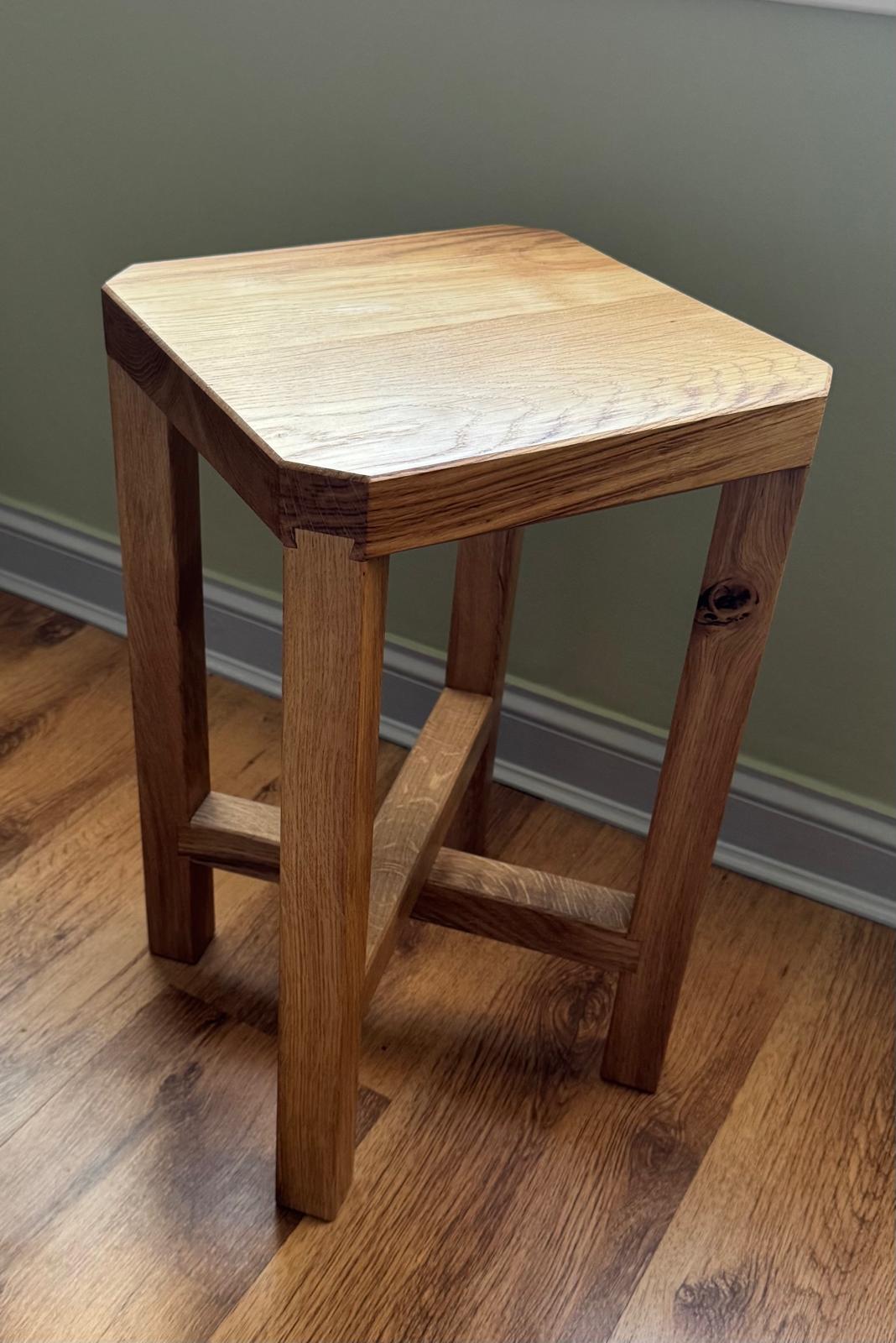 Scottish White Oak Solid Wood Side Table