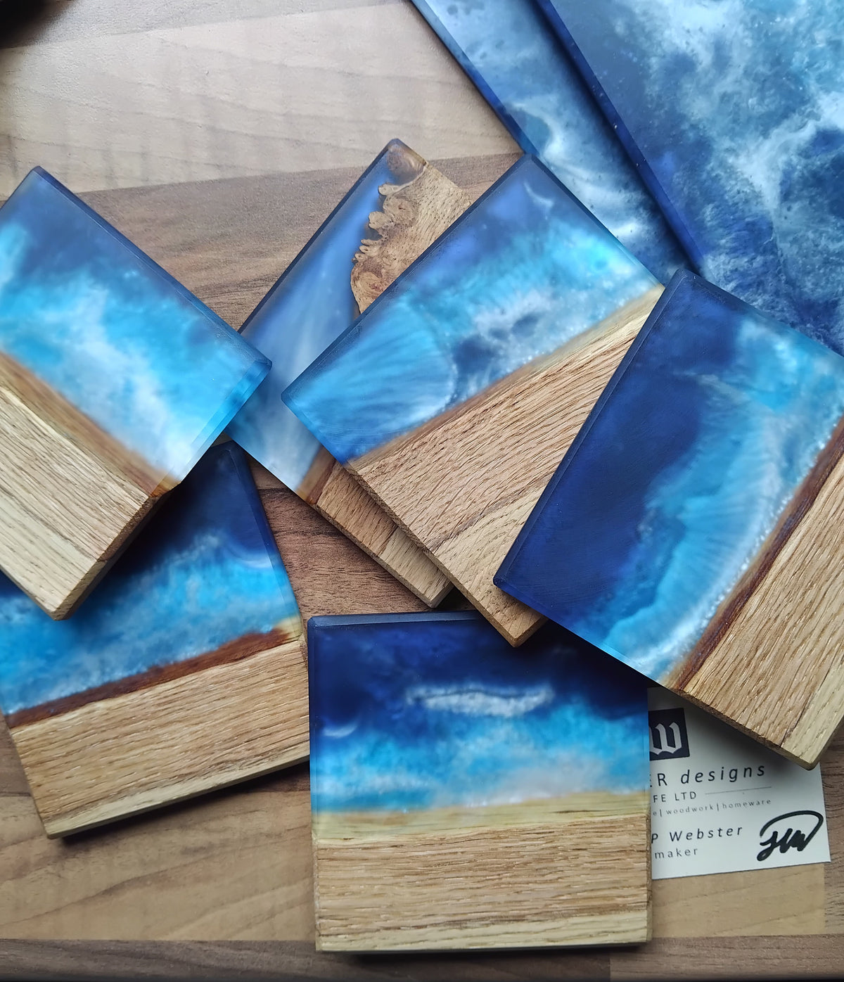 Handcrafted Resin & Wood Placemats & Coasters Custom Made To Order