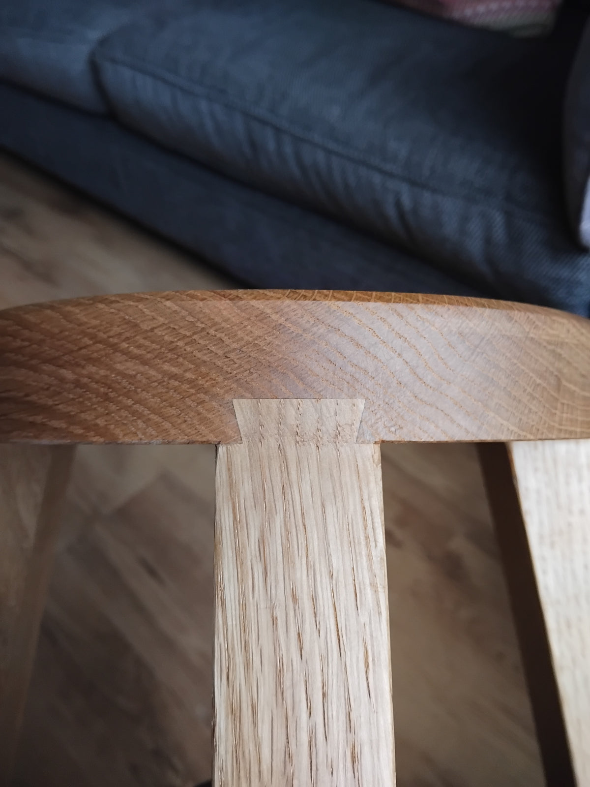 Children's Solid White Oak Round Stool Toddler Furniture