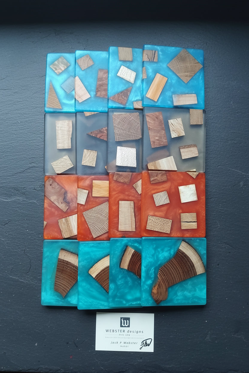 Handcrafted Resin & Wood Placemats & Coasters Custom Made To Order