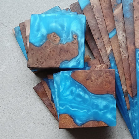 Handcrafted Resin & Wood Placemats & Coasters Custom Made To Order