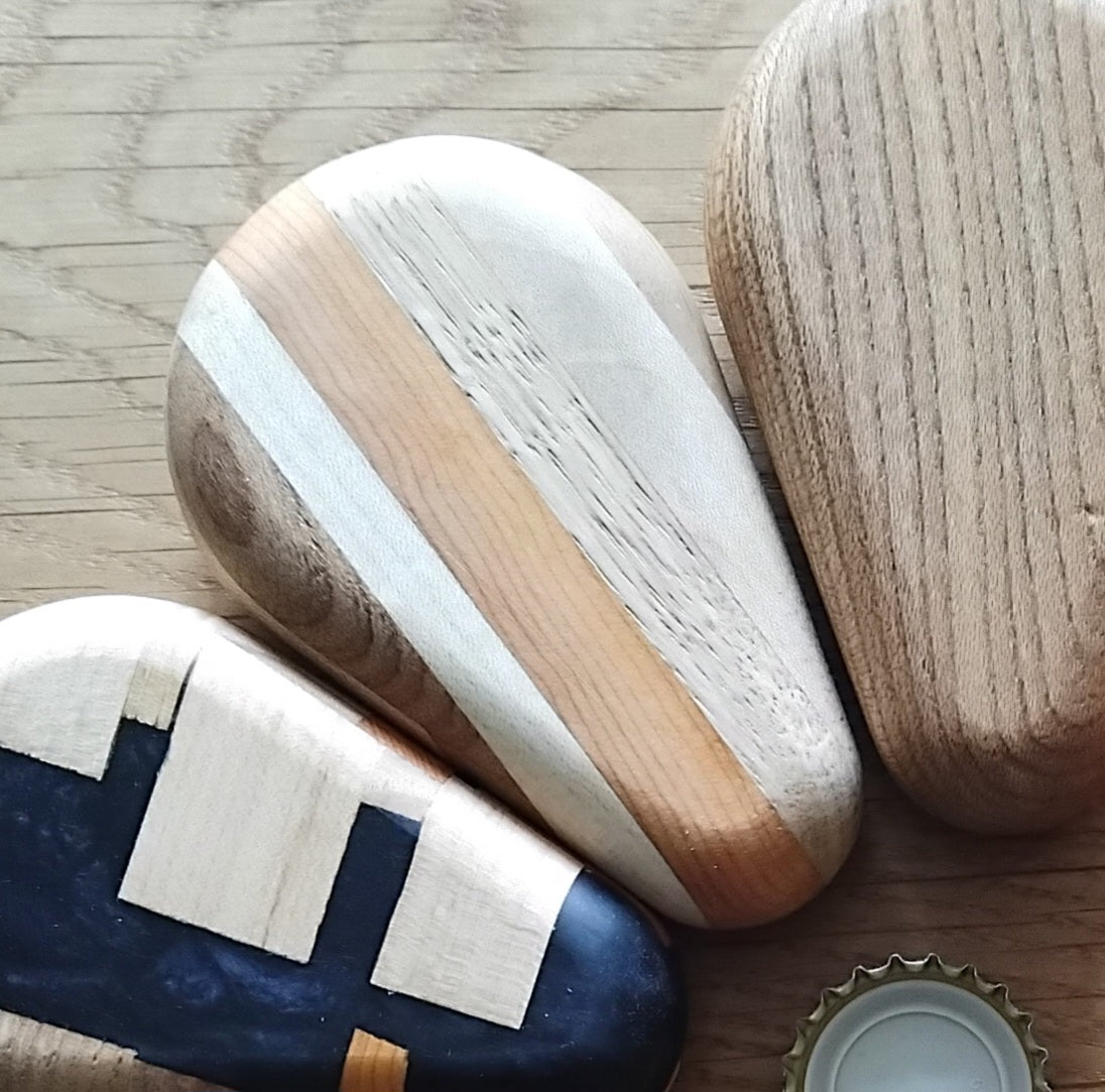 Teardrop Ergonomic Wooden Bottle Opener