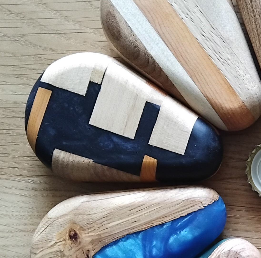 Teardrop Ergonomic Wooden Bottle Opener