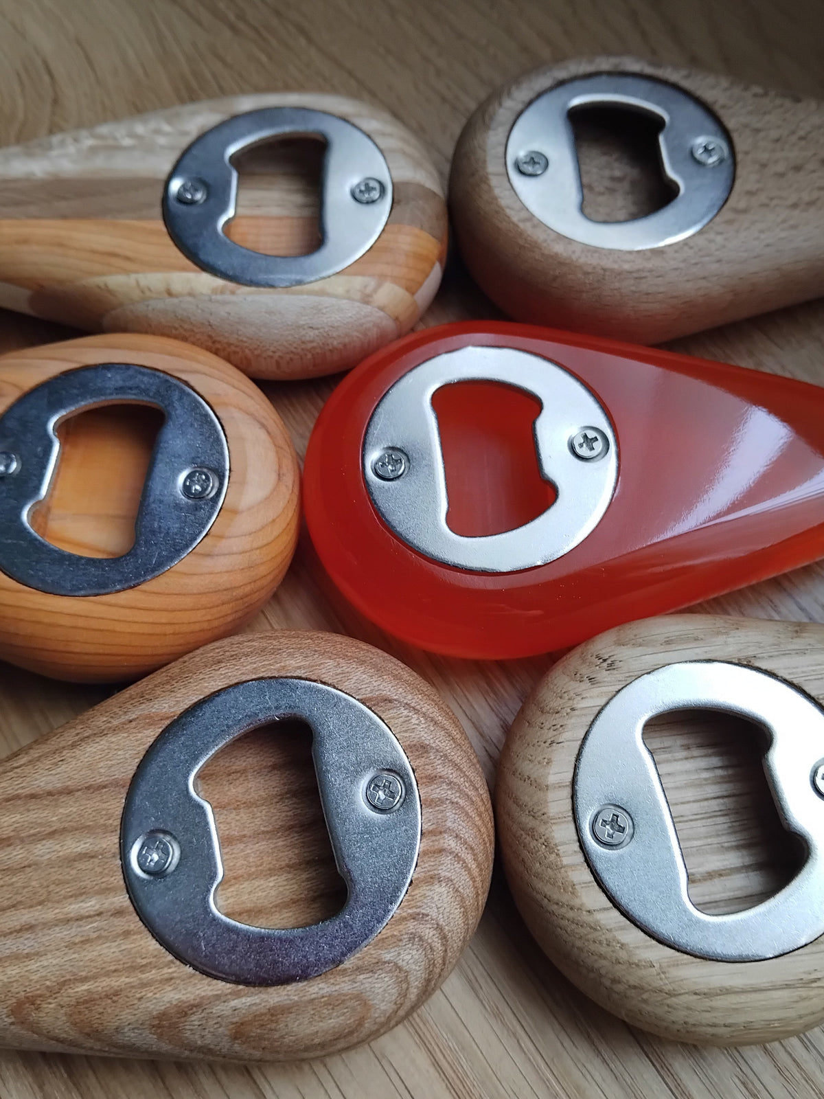 Teardrop Ergonomic Wooden Bottle Opener