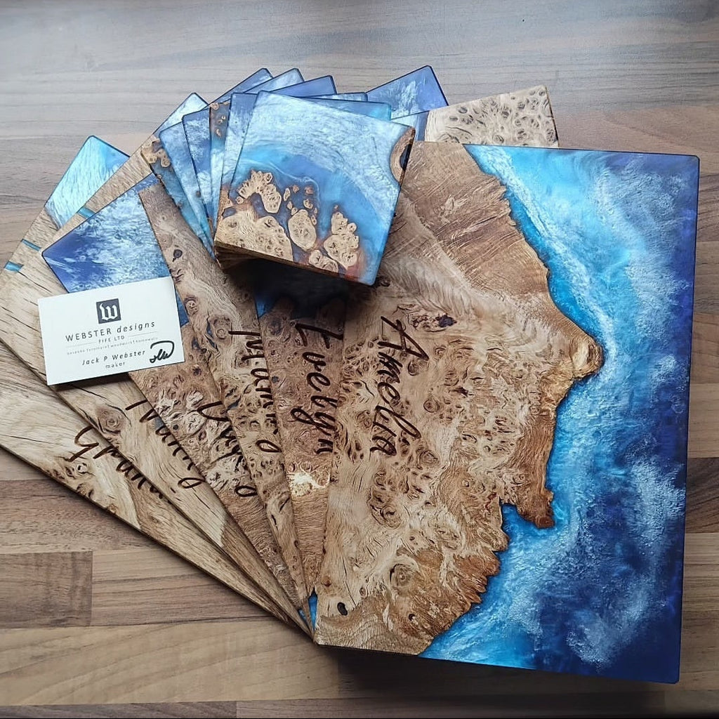 Handcrafted Resin & Wood Placemats & Coasters Custom Made To Order