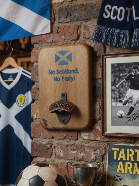Personalised Oak & Resin Wall Mounted Bottle Opener — Made to Order