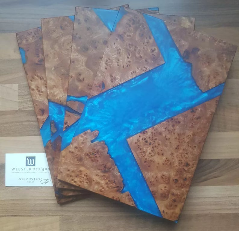 Handcrafted Resin & Wood Placemats & Coasters Custom Made To Order